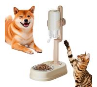 Alimentador automático - Dispensador a Prueba de Fugas, Bandeja de alimentación y Agua de Doble tazón programable de alimentación cronometrado para Mascotas, fácil de Limpiar, sin diseño de