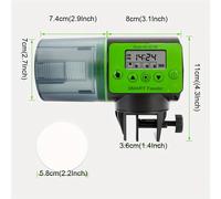 Alimentador automático inteligente ajustable para peces, dispensador automático para peceras con indicador LCD, alimentador de adicionales para acuarios con temporizador, sin batería
