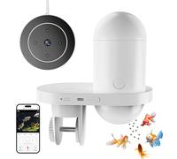 Alimentador Automático para Acuario con Cámara 2.5K y WiFi, Control por App, Dosificación Precisa, Resistente a la Humedad, Monitoreo en Vivo, Comedero Automatico Peces para Peces y Vacaciones