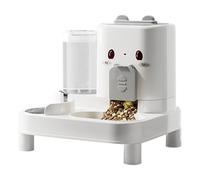 Alimentador automático para gatos - 25 x 22 x 25,2 cm, dispensador inteligente de comida para animales domésticos | Doble comedero y bebedero 1800 ml + 800 ml, diseño desmontable y fácil de limpiar