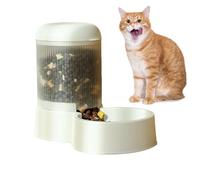Alimentador automático para gatos - Alimentador automático de alimentos de gran capacidad Dispensador de gatos - Bandeja extraíble para perros lavable Pet Waterer para gato de interior