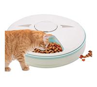 Alimentador automático para gatos, dispensador inteligente de alimentos para gatos, perros y animales pequeños, temporizador programable con 6 comidas, adecuado para alimentos húmedos y secos con