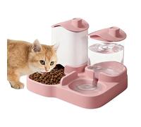 Alimentador automático para gatos y dispensador de agua, cuenco a prueba de derrames, alimentador de gatos y dispensador de agua, gatito para mascotas, cachorros, conejos, animales de alimentación