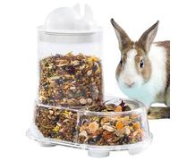 Alimentador automático para hámsters - Dispensador automático de pienso para erizos y pequeños animales domésticos, botellero integrado con amplia capacidad para conejos, apto para ambientes