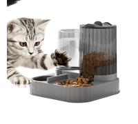 Alimentador automático para mascotas, alimentador automático para mascotas controlado por temporizador, cuenco dispensador de agua de gran capacidad, comida automática para gatos en húmedo y seco