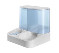 Alimentador automático para mascotas + bebedero para contenedor de alimentos, fuente de agua antifugas, 2 en 1, vajilla para mascotas, alimentación de agua para perros