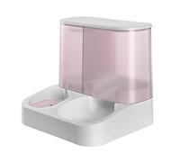 Alimentador automático para mascotas + bebedero para contenedor de alimentos, fuente de agua antifugas, 2 en 1, vajilla para mascotas, alimentación de agua para perros