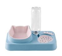 Alimentador automático para mascotas y bebedero desmontable para cuenco antivuelco, fuente de agua antifugas, inclinada, elevada, B