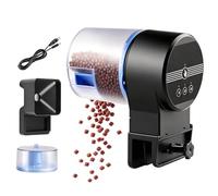 Alimentador Automático para Peces - Accesorio Inteligente para Mascotas con 3 Modos - Automático Acuario Pequeño | Estanque Agua Dulce Salada Betta Tortuga Camarón y Koi