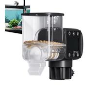 Alimentador automático para peces, alimentador de vacaciones de peces alimentado por pilas con temporizador, máquina de alimentación programable con pantalla digital, dispensador inteligente de
