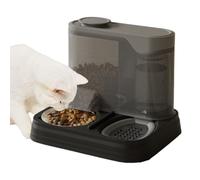 Alimentador automático para peces | Dispensador de alimentos y agua para mascotas, alimentador 2 en 1 con separación de alimentos secos y húmedos para vacaciones, viajes, casa y apartamento