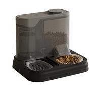 Alimentador automático para peces | Dispensador de comida y agua para gatitos - Alimentador 2 en 1 antisalpicaduras para viajes, casas con más animales, vacaciones y apartamentos