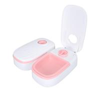 Alimentador Automático para Perros, Alimentador Automático para Mascotas de 2 Comidas, Dispensador Electrónico Programable de Alimentos para Perros y Gatos, Dispensador de (Pink)