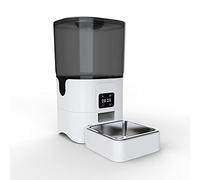 Alimentador automático para perros y gatos, aplicación WiFi, control remoto programado de alimentacióncon diseño antiobstrucciones con bolsa desecante para alimentos secos totalmente extraíble