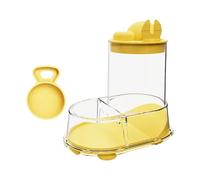 Alimentador automático para roedores con estructura de cámara transparente visible, función de recarga fácil, dispensador de alimentos para hámster, solución de alimentación segura para hámster