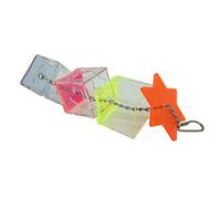 Alimentador colgante de juguete de búsqueda de loros para crecimiento de inteligencia de pájaros, diseño de 3 capas, caja acrílica, accesorios de jaula oscilante