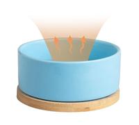 Alimentador de agua con calefacción, cuenco térmico de mascotas Alimentador de agua USB, tecnología tranquila, mascotas que ahorran energía tazón de calefacción de cerámica cuencos para gatos con cale