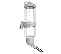 Alimentador de agua para colgar botellas, dispensador automático, bebedero, hámster, para mascotas pequeñas, fuente de tubo de acero inoxidable