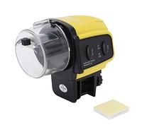 Alimentador de alimentación con Temporizador de plástico eléctrico automático Digital portátil para Acuario de pecera, alimentador automático de pecera con cantidad de