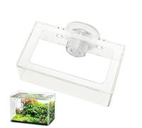 Alimentador de alimentos de pescado, cuenco de alimentación de peces - Plato de alimentación de acuario sin deslizamiento con taza de succión - Suministros de acuario acrílico, portavasos rotativos pa