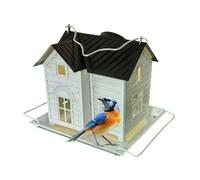 Alimentador de aves al aire libre con energía solar, 8,27 x 6,69 x 6,3 pulgadas, alimentador de aves silvestres | Squirrel Proof Hangable Lovebird Feeding Station | Garden Food Container for Parakeet