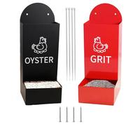 Alimentador De Conchas De Ostra | Dispensador de Gravilla para Aves 2 Piezas | Recipiente Semicerrado Antiderrames Resistente A La Intemperie Y Bebedero Duradero para Granjas O Patios De Gallinas