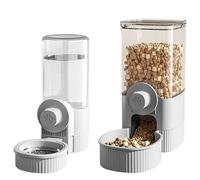 Alimentador de Conejos de 2 Piezas, dispensador de Agua de Gato automático y dispensador de Alimentos sin Fuga de alimentadores automáticos de Mascotas para Mascotas para Accesorios de Jaula de hurón