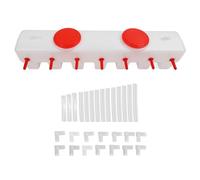 Alimentador de Cordero de 14 tetinas, alimentador de Leche de Cabra y Ternero, Cubo de alimentación para ovejas, lechones, alimentador de tetina para Animales, Capacidad de 9L,