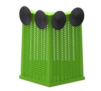 Alimentador de esquina para reptiles, plato de alimentación con ventosa montado en esquina para lagartos y anfibios