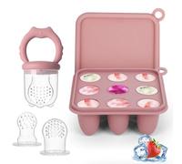 Alimentador de frutas para bebés, moldes para paletas de leche materna, bandeja de silicona para congelar alimentos para aliviar la dentición, comedero de alimentos para bebés para una alimentación
