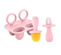 Alimentador de frutas para bebés, moldes para polos de hielo, comedero de frutas para bebés, alivio de la dentición, moldes de silicona para paletas de helados, mordedor reutilizable con asa