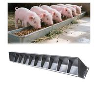 Alimentador de ganado para cerdos, terneros y ovejas, con apertura inclinada separada para una fácil alimentación, diseño duradero para una alimentación eficiente