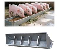 Alimentador de ganado para cerdos, terneros y ovejas, con apertura inclinada separada para una fácil alimentación, diseño duradero para una alimentación eficiente