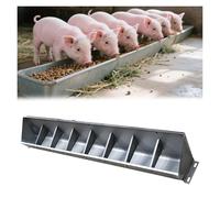 Alimentador de ganado para cerdos, terneros y ovejas, con apertura inclinada separada para una fácil alimentación, diseño duradero para una alimentación eficiente