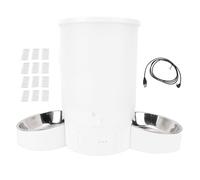 Alimentador de Gato 2 Cuencos 3L Máquina Expendedora de Alimentos para Gatos WiFi Máquina Alimentadora de Gato Temporizado 10s Grabación de Voz Control de Aplicación para Gatos y