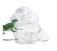 Alimentador de Gecko - Adsorción magnética Gecko Feeder Ledge | Copa de alimentación de Reptiles de diseño Robusto | Peel de Agua Adecuada Adecuada para Geckos, lagartijas, Camaleones, Ranas de Hoja