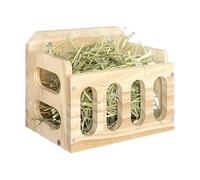 Alimentador de Heno para Conejo - Marco de Madera de Pino Natural, Soporte de Alimentación para Heno Almacenamiento de Alimentos para Chinchilla | Soporte de Madera para Recinto Hábitat Bunny Hutch