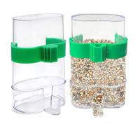 Alimentador de Jaula de pájaros - 2 Piezas, dispensador de Alimentos para pájjaros | Alimentadores automáticos de Jaula de pájaros Resistentes | Alimentador de Loros para el Periquito