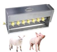 Alimentador de lactancia para lechones, máquina de alimentación automática de leche de acero inoxidable, 15/20 L, con agujero de fuente de sonido, evita que los lechones corran