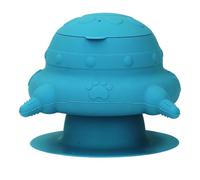 Alimentador de Leche para Cachorros de Silicona, 4 Tetinas, Alimentador para Cachorros, Estación de Lactancia para Gatitos y Cachorros Múltiples (Azul marino)
