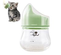 Alimentador de leche para cachorros - Silicona Glass 11cm, botella de enfermería, ángulo de inclinación anti-fugas | Diseño portátil seguro, Botella de animales pequeños para gatos, conejito, ardilla