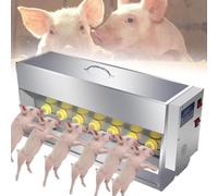 Alimentador de lechones, máquina automática de alimentación de leche de acero inoxidable con sonido de siembra, agitación, 2 pezones, para corderos y ganado pequeño