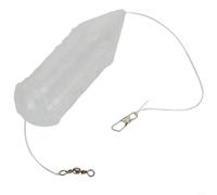 Alimentador de natación para pesca de carpas con construcción de plástico y marco ranurado optimizado para cebos de gusanos y pellets (35 x 108 mm)