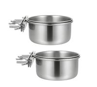 Alimentador de parquetes - 2-Piece Effortless Detachable Pet Bowl, Plato de aves de ahorro de espacio Parrot Alimentador de agua Plato de agua,for Multi-Scenario Pigeon Pequeño Animal Chicken