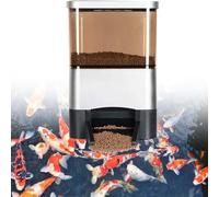 Alimentador de peces automático eléctrico solar con temporizador digital, dispersión ajustable para acuario, ideal para el cuidado de vacaciones