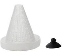 Alimentador de peces con forma de cono blanco de 7 cm con altura de succión profesional, alimentadores automáticos, peces y mascotas acuáticas