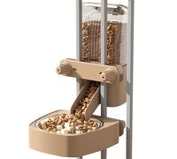 Alimentador de perros, cajón alimentador, automático de agua con jaula montada y gran capacidad para puppies, gatos, oro pequeños perros, acero inoxidable, 1 pieza