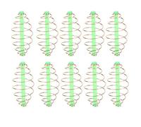 Alimentador de pesca, 10 piezas bobina de resorte en línea método alimentador de metal lanzador de señuelos de pesca (L) herramientas de pesca