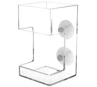 Alimentador de Pescado automático, alimentador de Pescado Alimentos de plástico Transparente con Taza de succión, evitando la dispersión de Alimentos para Todo Tipo de Accesorios de Tanques