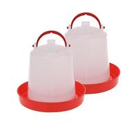 Alimentador de pollo para mascotas con mango portátil, bebedor automático de agua para aves de corral, bebedor de agua para pollitos, contenedor de agua de 1,5 L, comedero automático para perros